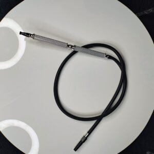 BLACK SILICONE PIPE WHITE CARBON FIBER DESIGN